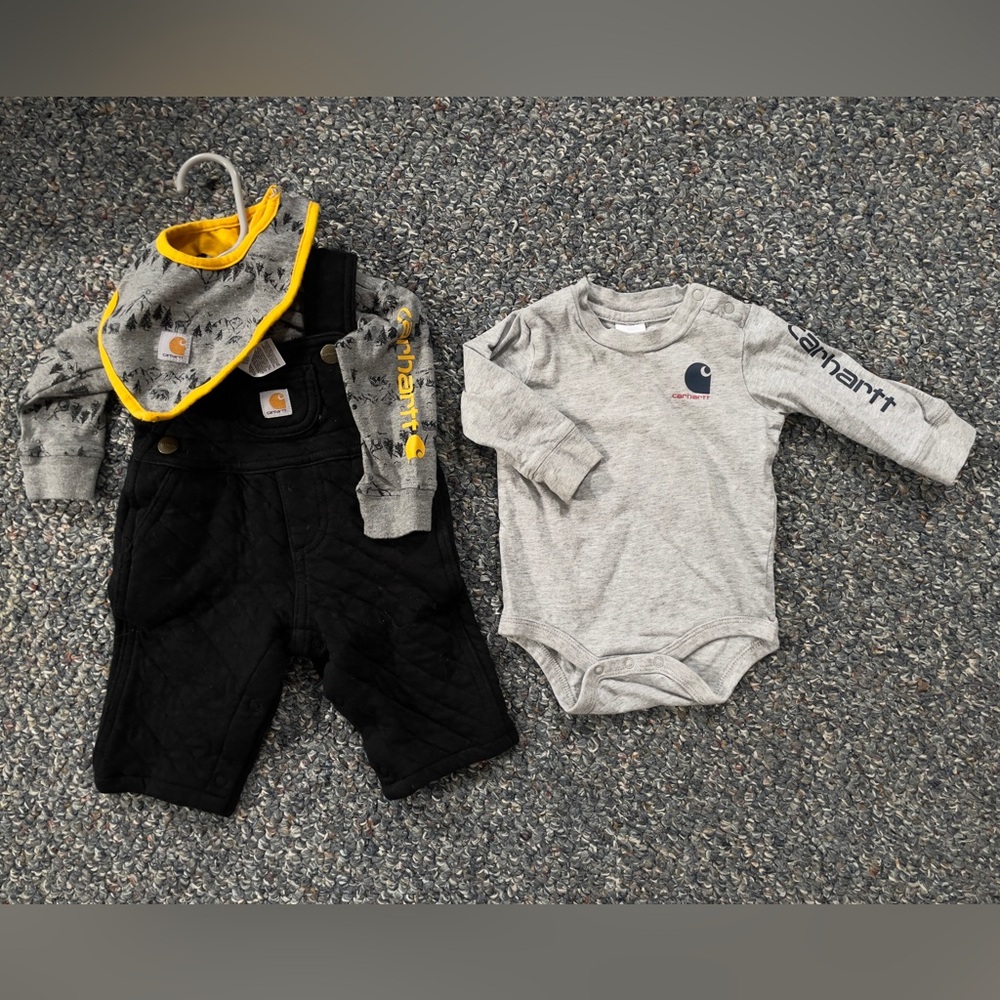 Carhartt Infant Bundle - Gray, Black, Yellow and Navy